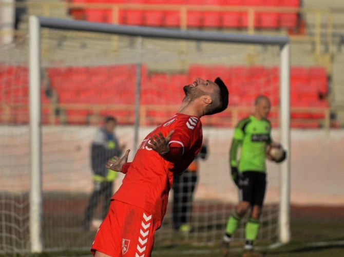 Nermin Haskić posle postignutog 13. gola u sezoni; foto: JV / Vanja Keser
