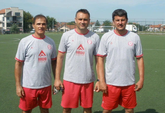 Stručni štab Radničkog Kovačević, Bošković i Čobić - foto: Milan Ašković