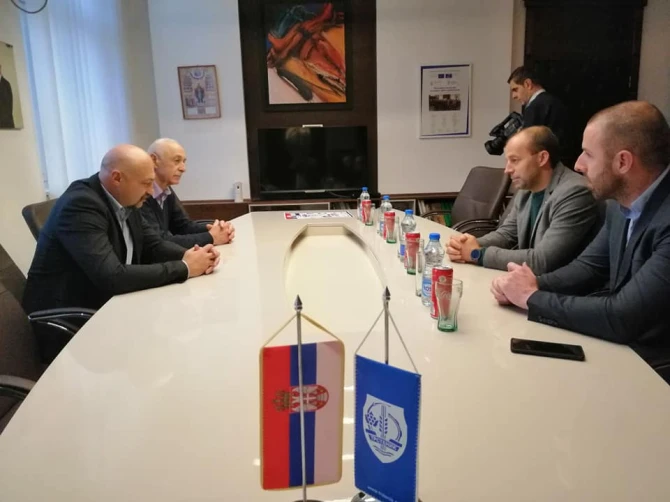 Generalni sekretar Sportskog saveza Srbije Goran Marinković u poseti Trsteniku