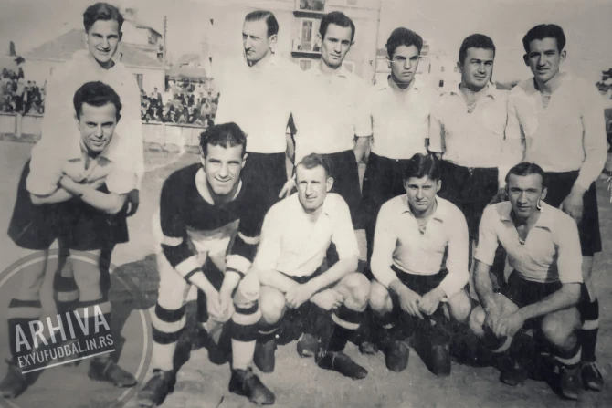 Tim BASK-a u sezoni 1937/1938, s leva na desno stoje Živojin Spasojević, Aleksandar Tomašević, Jovan Đenadić, Ratomir Čabrić, Ratko Mihailović, Dragoslav Milić, čuče Đorđe Detlinger, Milovan Jakšić, Miodrag Dimitrijević, Mihajlo Matijas i Dragoslav Klisarić