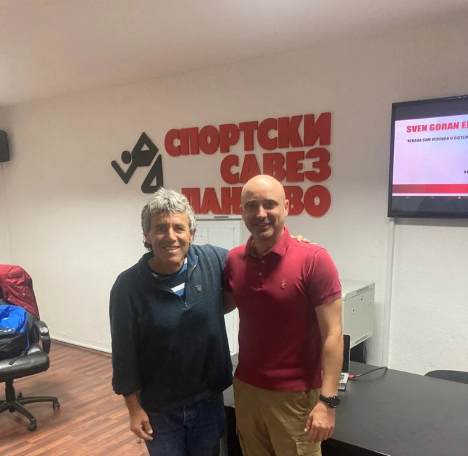 Predsednik Nebojša Petrović-Maradona i Milan Rastavac
