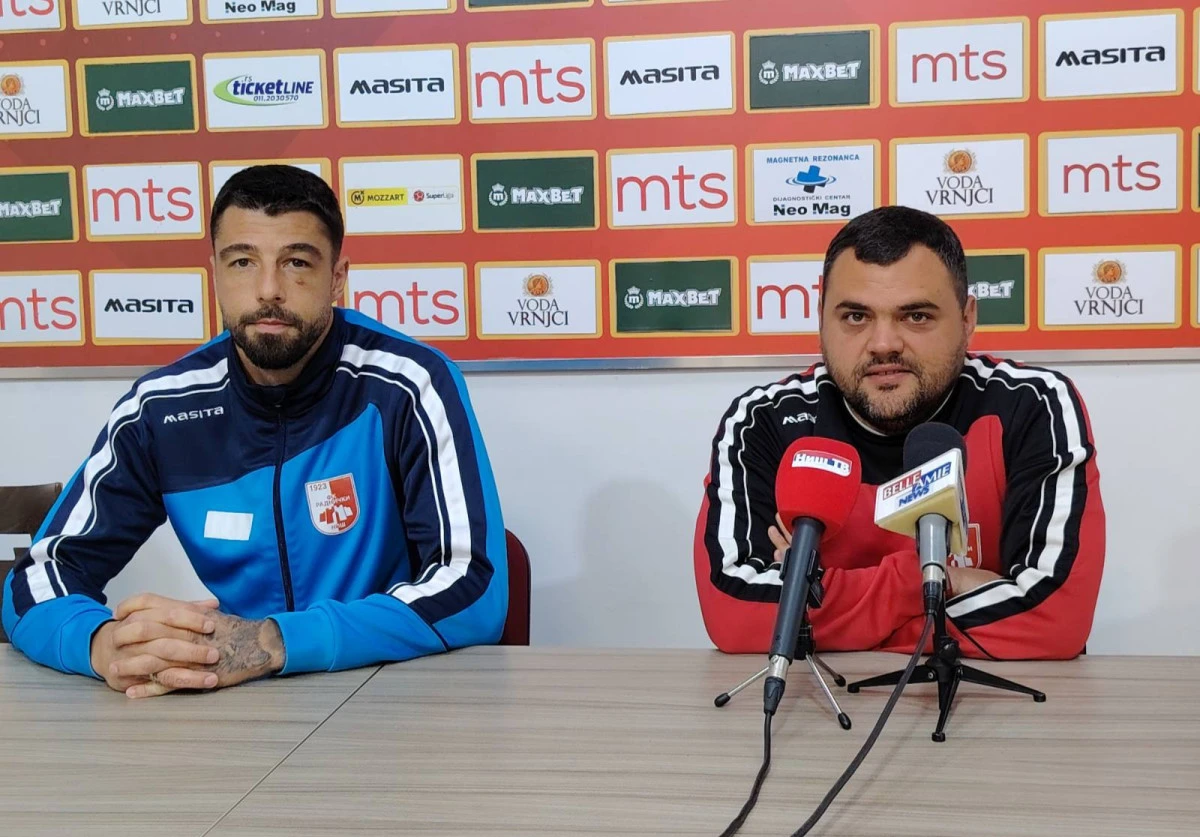 Uroš Vitas i Marko Neđić na konferenciji za štampu - foto: FK Radnički