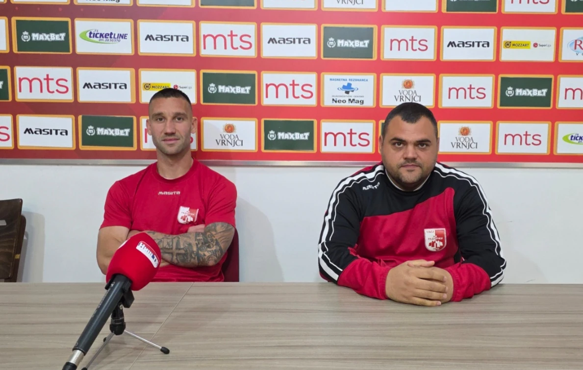 Radomir Milosavljević i Marko Neđić na konferenciji za štampu - foto: FK Radnički
