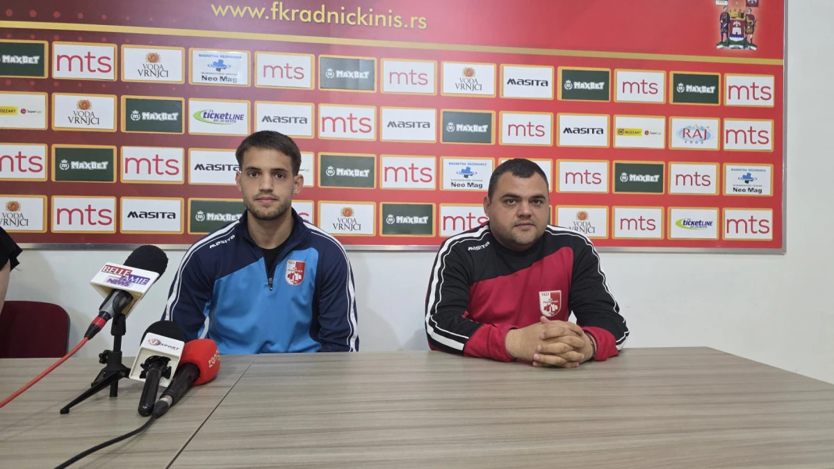 Dušan Pavlović i Marko Neđić na konferenciji za štampu - foto: FK Radnički