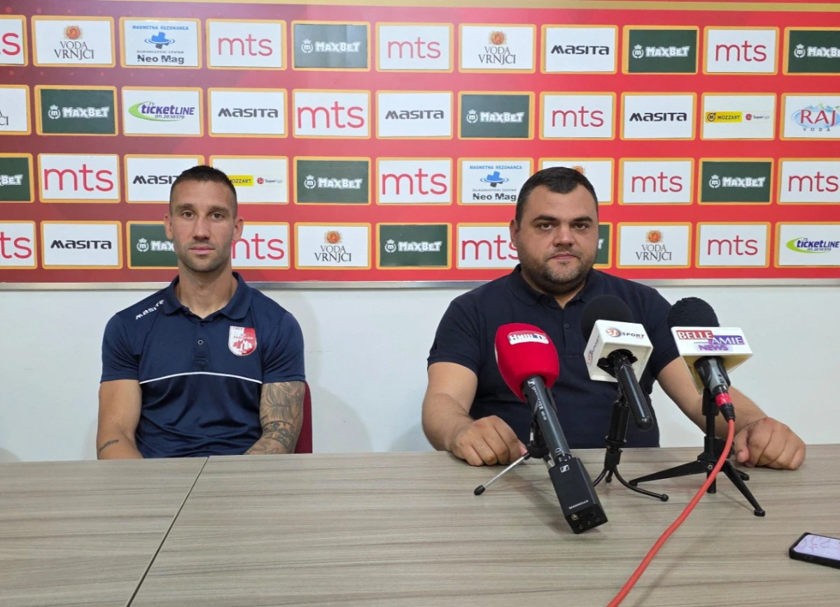 Radomir Milosavljević i Marko Neđić na konferenciji za štampu - foto: FK Radnički