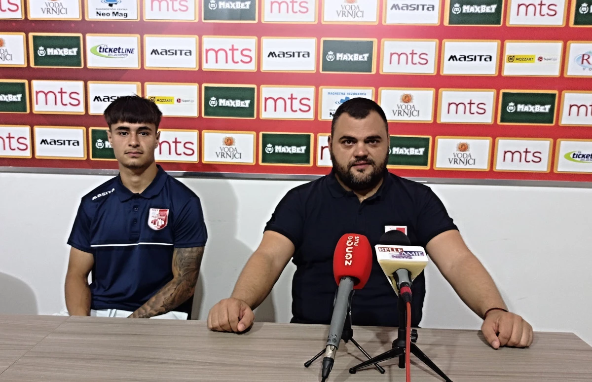 Luka Izderić i Marko Neđić na konferenciji za štampu - foto: FK Radnički