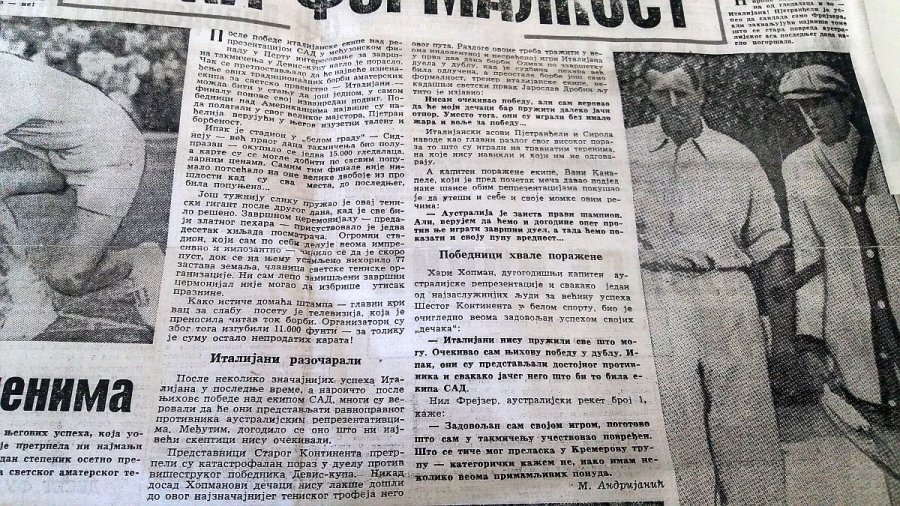 Kraljevčanin izveštavao sa finala 1960. godine