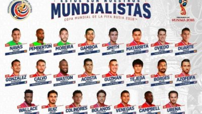 Kostarikanci kompletni na SP