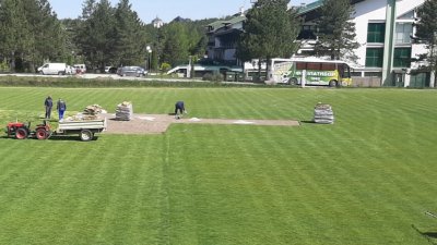 Radovi na pripremi stadiona Švajcarija za letnju sezonu , Linglong Superliga Srbije