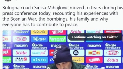 Siniša Mihajlović emotivno o ratu
