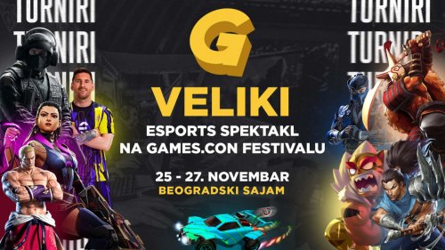 Čeka vas veliki esports spektakl na Games.con festivalu! Takmičite se i osvojite vredne novčane nagrade!