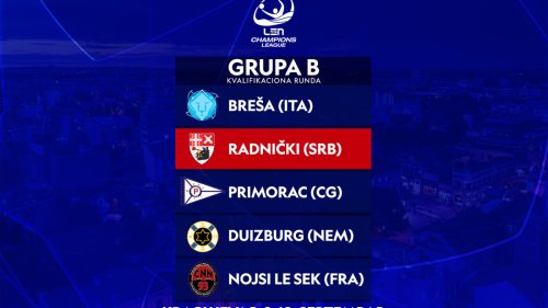 Radnički domaćin teške grupe kvalifikacija za Ligu šampiona, LEN Champions League - group A