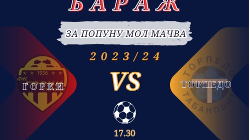 Baraž za popunu MOL Mačva igra se u Belotiću, Gradska liga Šabac - Mačva