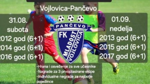 U Vojlovici turnir za najmlađe fudbalere "Mladost 2024"